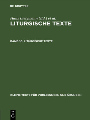 cover image of Liturgische Texte